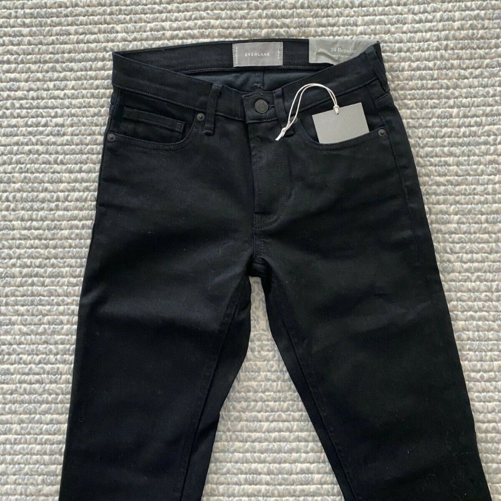 Everlane Mid-Rise Skinny Jeans, Regular - Black - Size 24 - NWT